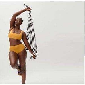 Everlane High-Rise Bikini Bottom—Women’s Small Marigold